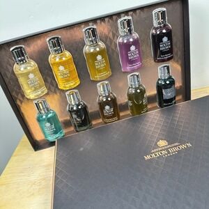 Molton Brown Bath & Shower Gel Collection 1.7 oz Discovery Gift Set 10pc Travel